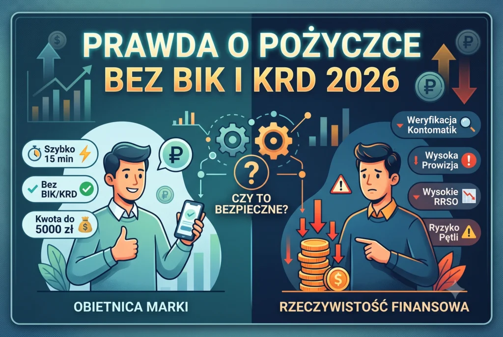 Recenzja ofert "Pożyczka bez BIK i KRD" 2026: Prawda o kosztach, bazach i bezpieczeństwie