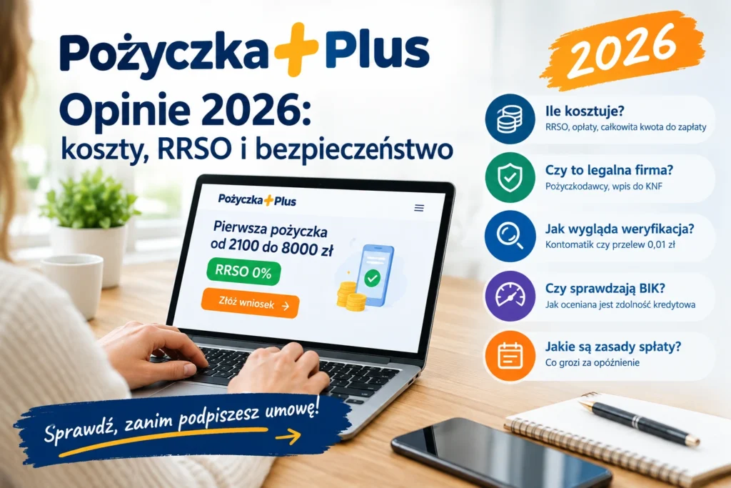Pożyczka Plus opinie 2026: czy to legalna pożyczka, ile kosztuje i co warto sprawdzić?