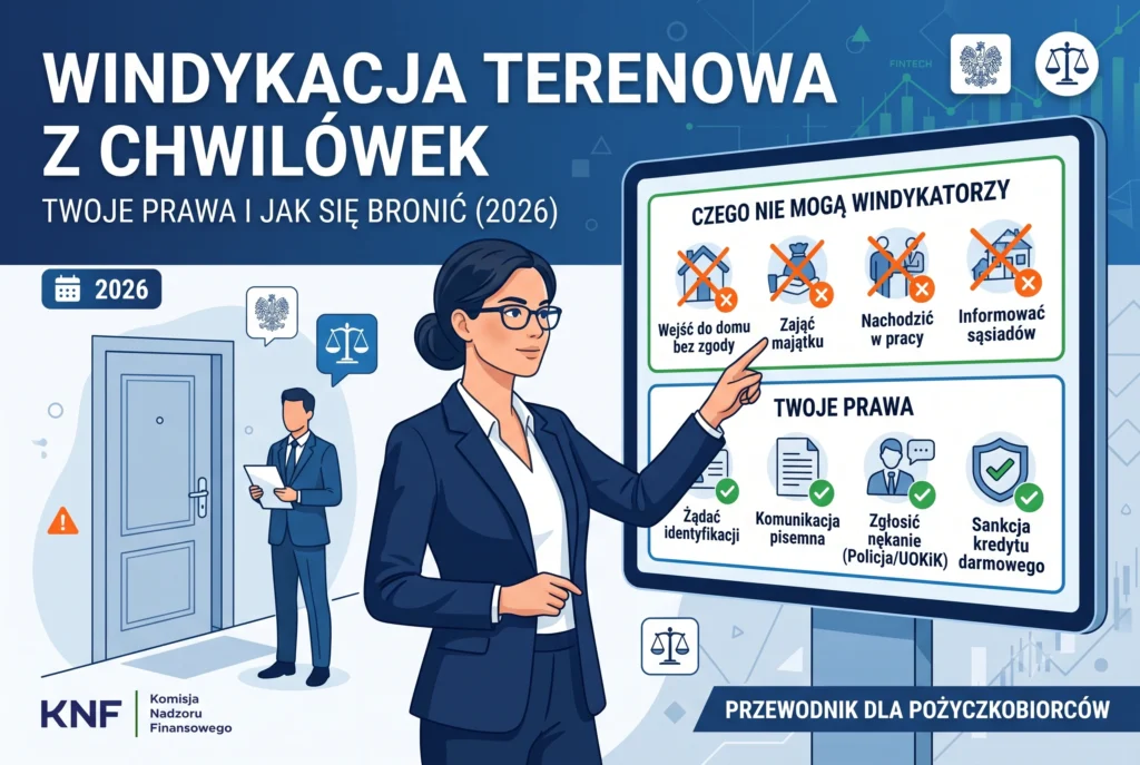 Windykacja terenowa z chwilówek (2026): Jakie mają prawa i jak się bronić?